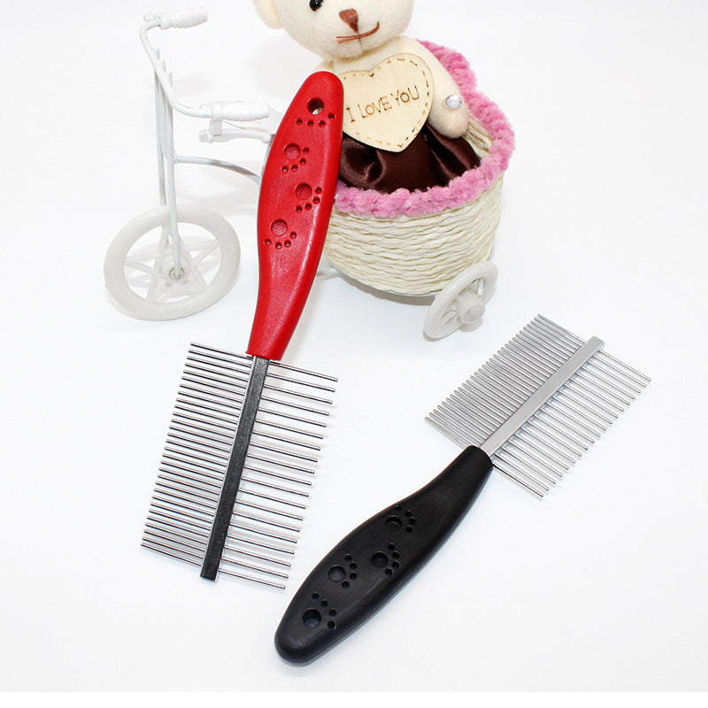 double-row pet grooming comb