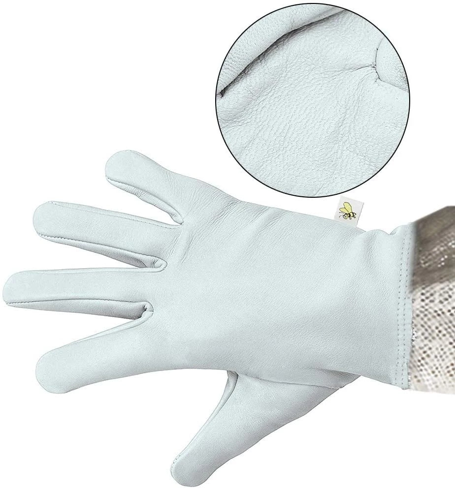 anti-bee gloves with breathable mesh