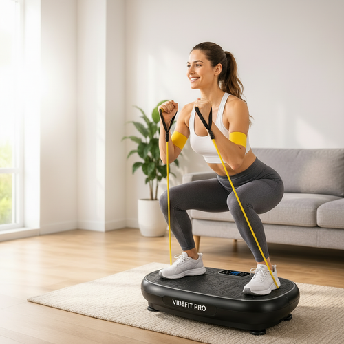 Squat avec bandes bras